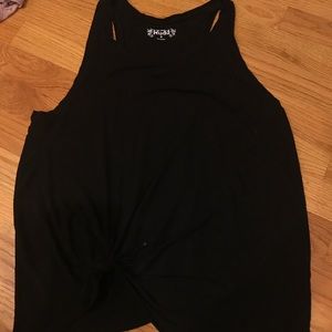Plain black tank top